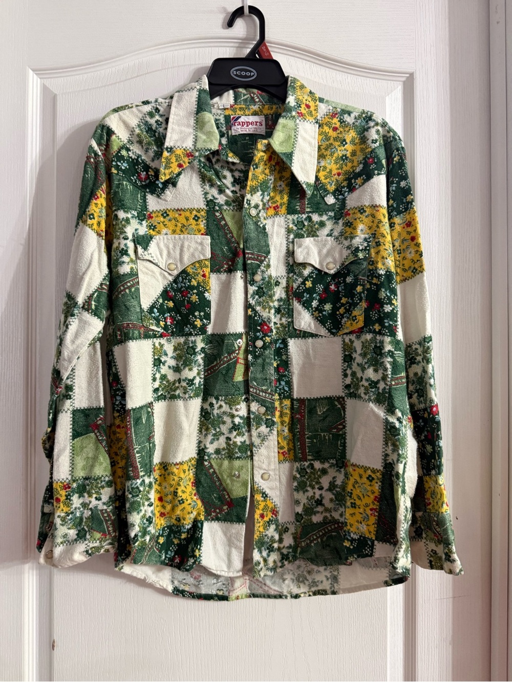 Vintage Rappers Floral Patchwork Pearl Snap Shirt Sz L. O-2